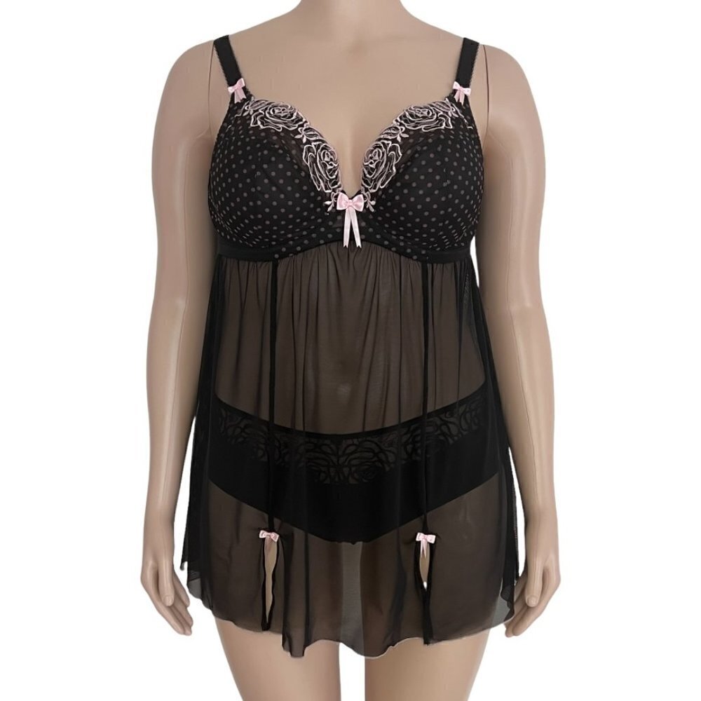 Elomi Betty Underwire Babydoll Chemise Lingerie UK 36F US 36G EL8171